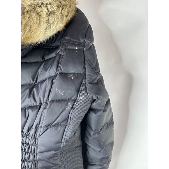 Michael Kors Down Fill Faux Fur Hooded Long Quilted Puffer Coat - Picture 9 of 9